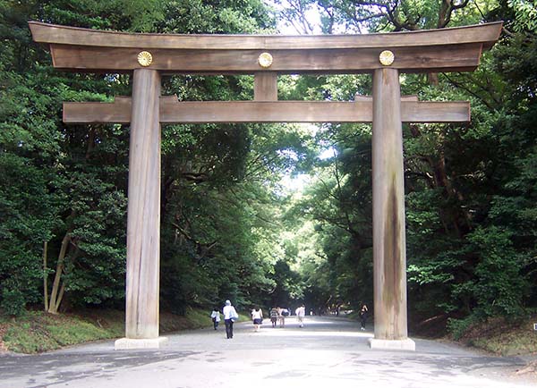 Poort bij een Japans heiligdom